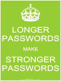 Longer passwords make stronger passwords